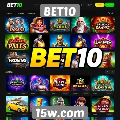 Oferta de jogos e variedade na plataforma BET10